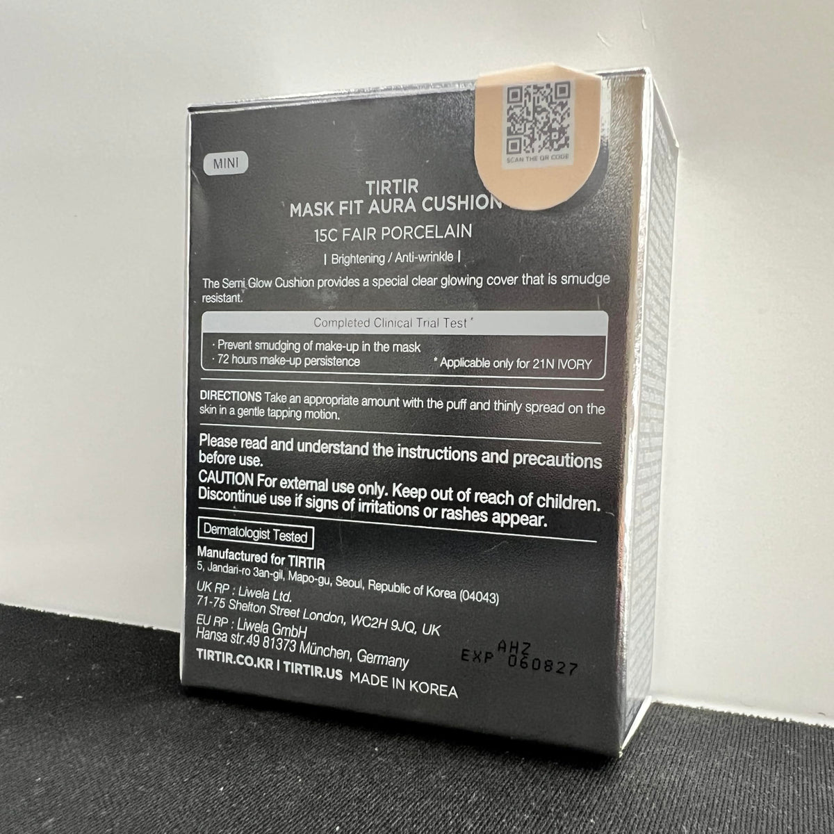 TIRTIR Aura Glow Cushion Foundation ingredients list