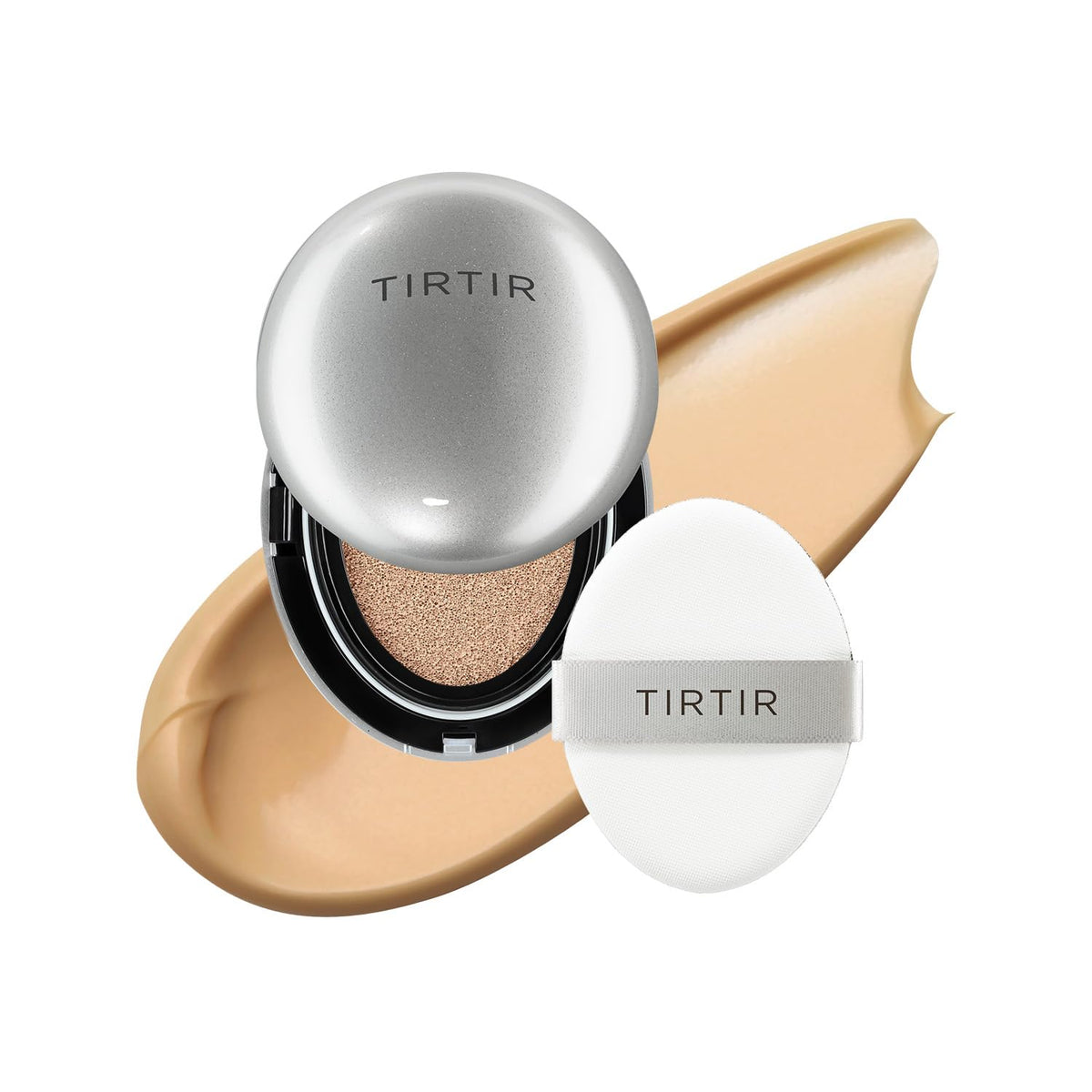 TIRTIR Aura Glow Silver Cushion front view with packaging