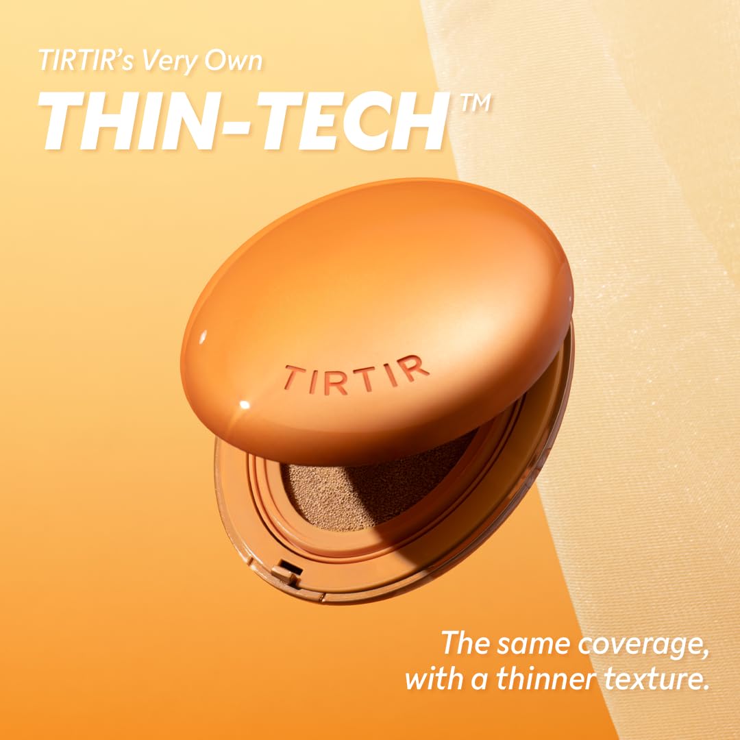 TIRTIR foundation application with makeup sponge