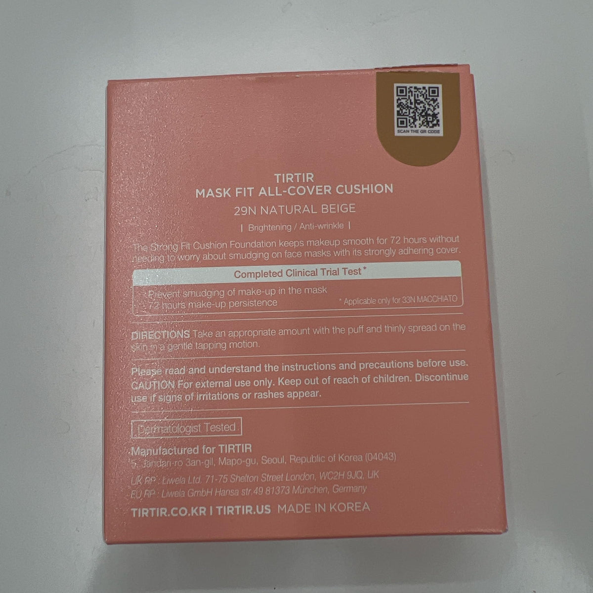 TIRTIR foundation with makeup brush on vanity