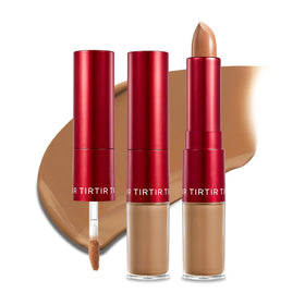 TIRTIR Glide&Hide Blurring Concealer front view with liquid tip and balm stick