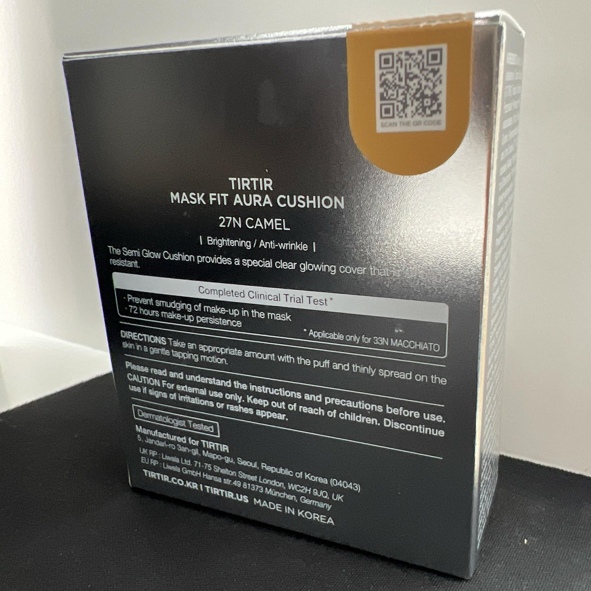 TIRTIR Mask Fit Aura Silver Cushion Foundation in a beauty routine setup