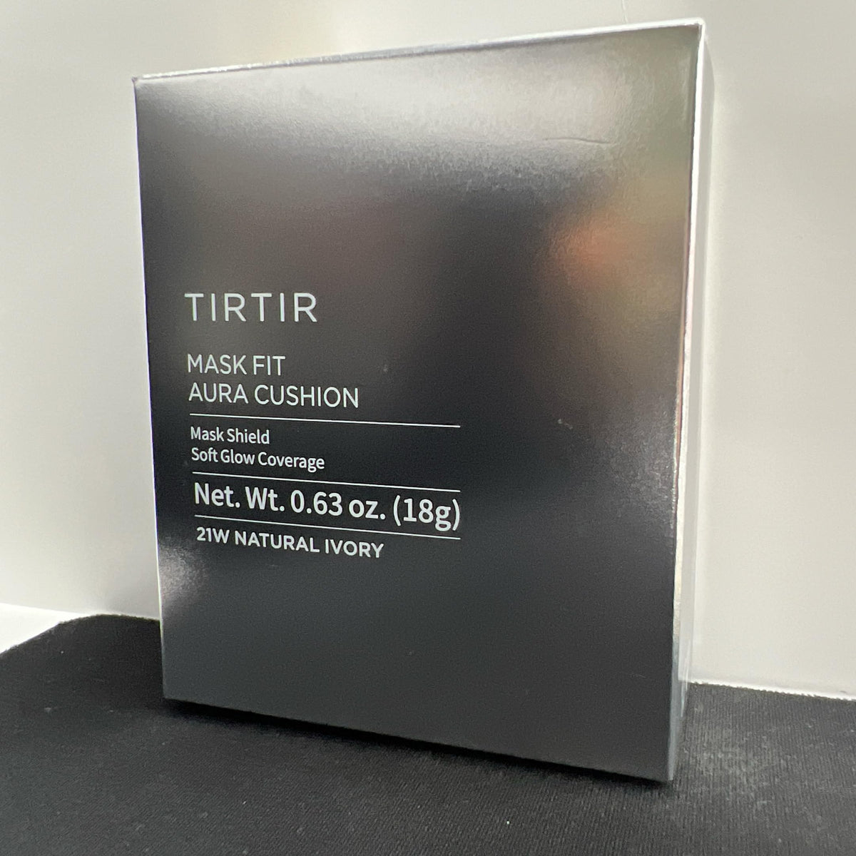 TIRTIR Mask Fit Aura Silver Cushion Foundation with makeup brush