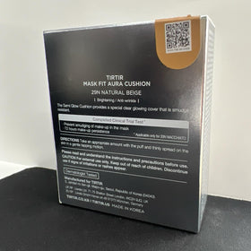TIRTIR Mask Fit Aura Silver Cushion Foundation with makeup tools
