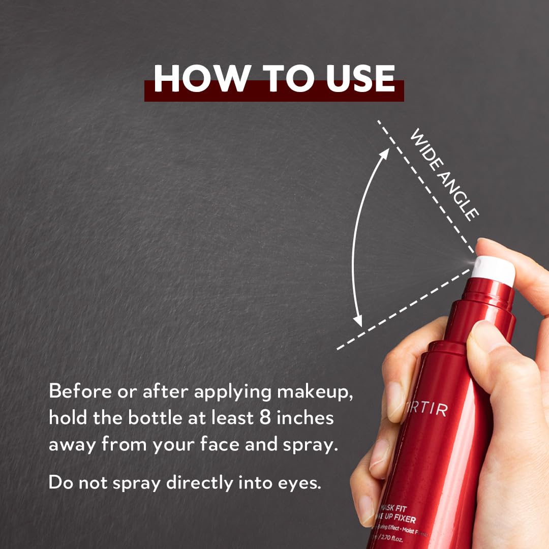 TIRTIR Mask Fit Make-up Fixer 24H spray application demonstration