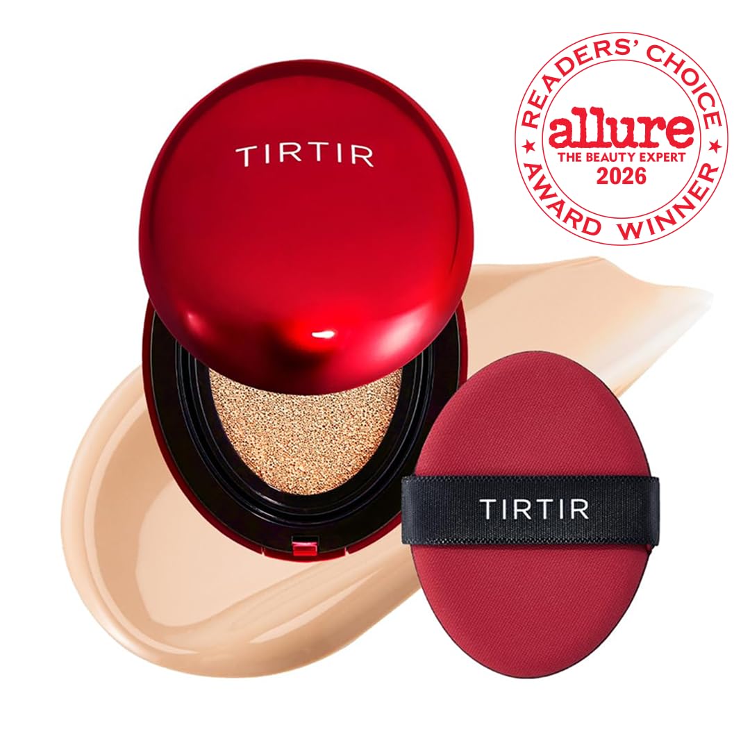 TIRTIR Mask Fit Red Cushion Foundation shade #21N Ivory swatch on skin