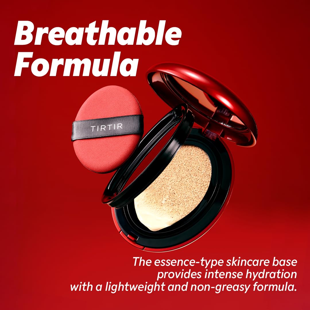 TIRTIR Mask Fit Red Cushion Foundation shade range display