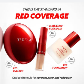 TIRTIR Mask Fit Red Foundation in a makeup setup