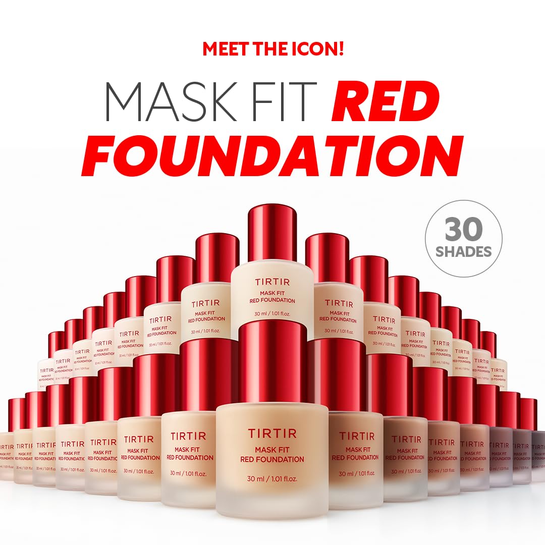 TIRTIR Mask Fit Red Foundation packaging with ingredients