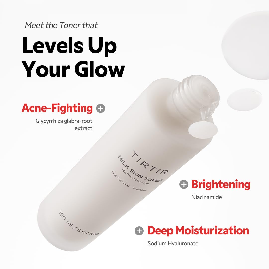 TIRTIR Milk Skin Rice Toner 150ml with packaging