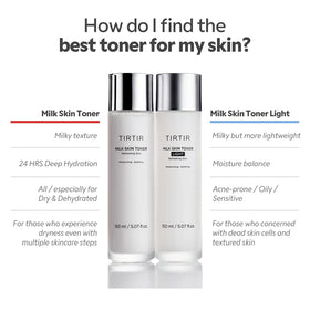 TIRTIR Milk Skin Rice Toner Light 150ml with TIRTIR Cushion Foundation