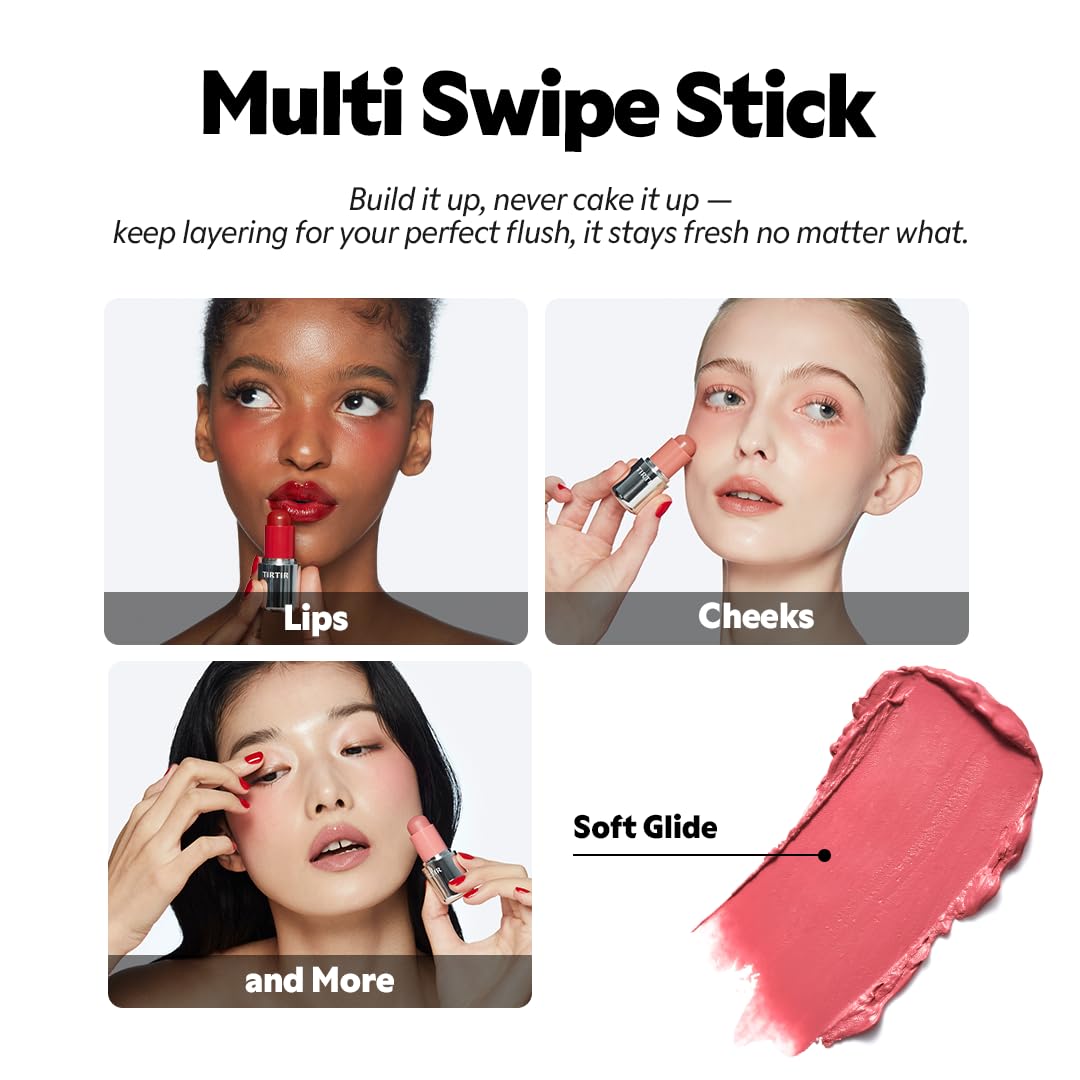 TIRTIR Mood Glider Lip & Blush Stick swatches on skin
