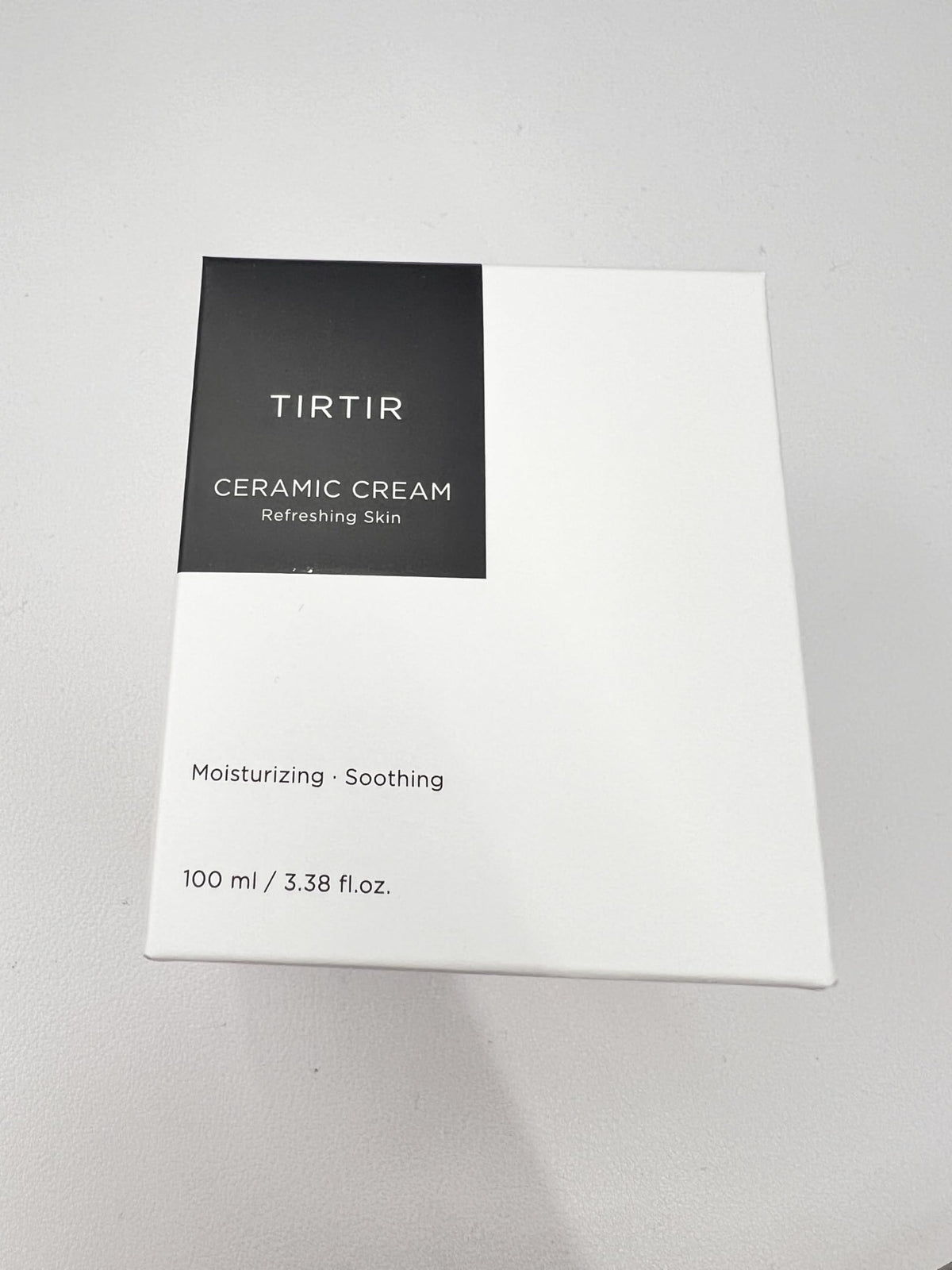 TIRTIR Natural Ceramide Cream showing texture on hand