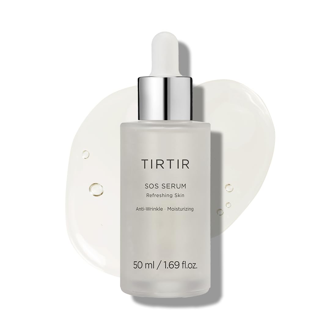 TIRTIR SOS Serum 1.69 fl.oz. front view with clear packaging