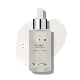 TIRTIR SOS Serum 1.69 fl.oz. front view with clear packaging