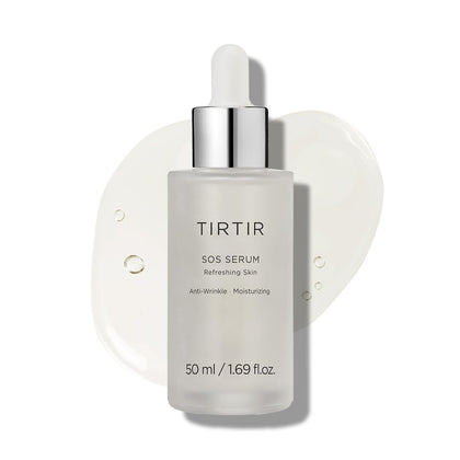 TIRTIR SOS Serum 1.69 fl.oz. front view with clear packaging
