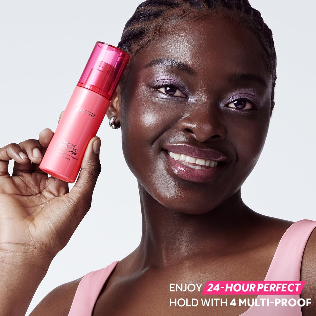 TIRTIR Waterproof Setting Spray showing 24-hour hold feature