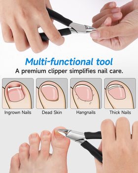 Tisojpod Nail Clippers demonstrating angled blade design