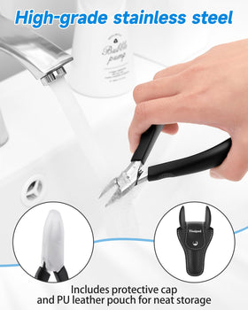 Tisojpod Nail Clippers with textured grip for control