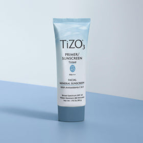 TIZO Facial Mineral Sunscreen Primer Tinted SPF 40 application on face