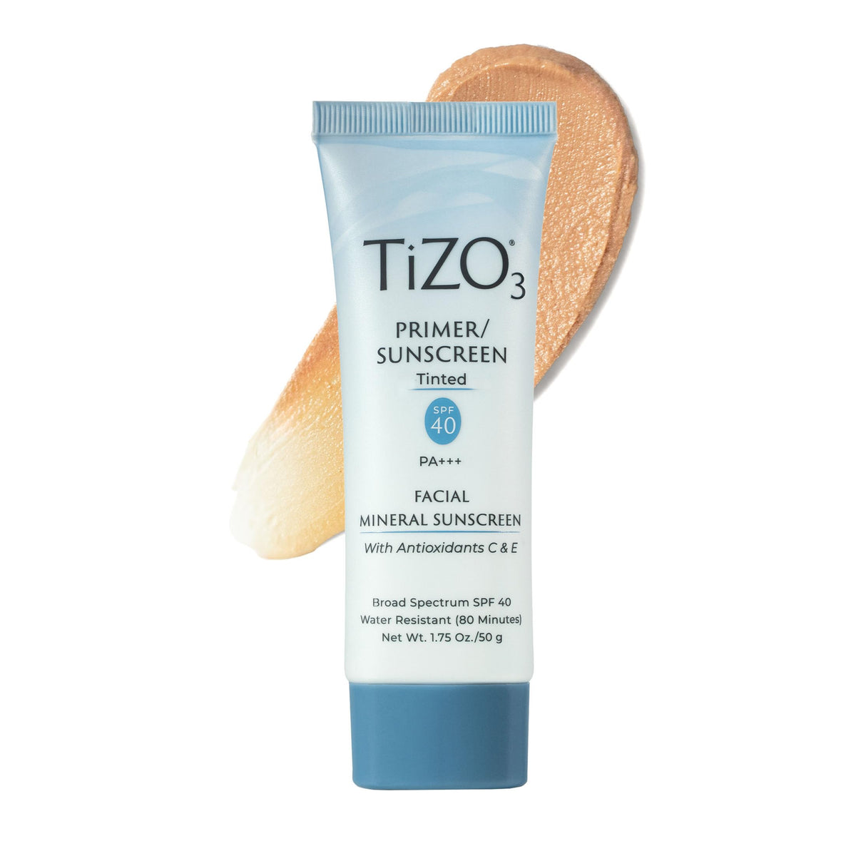 TIZO Facial Mineral Sunscreen Primer Tinted SPF 40 front view