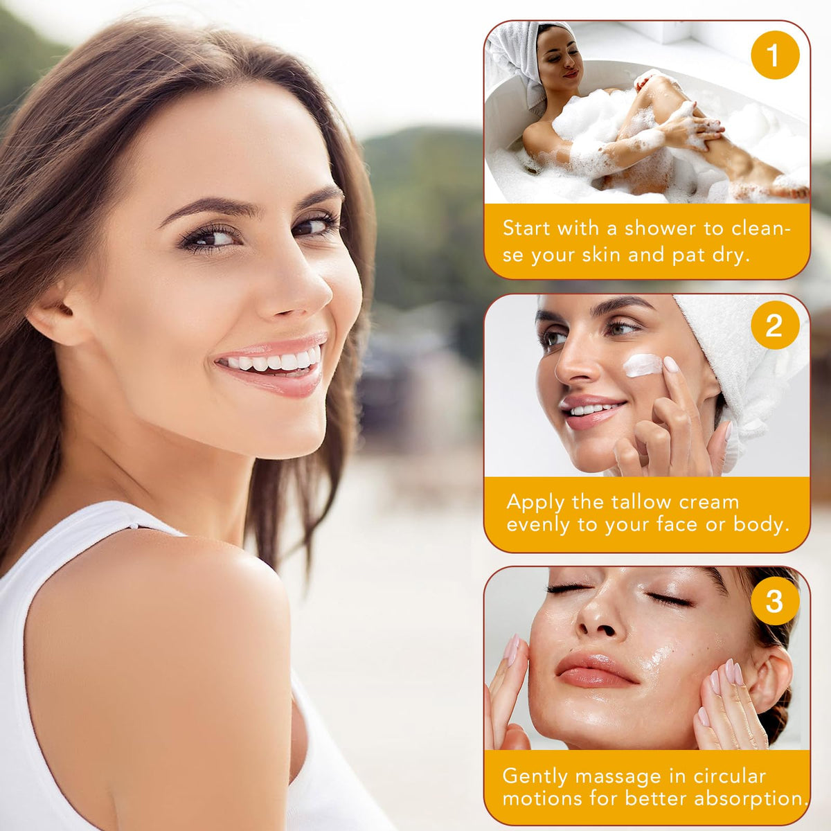 TKTALKER Beef Tallow Moisturizer in a skincare routine setting