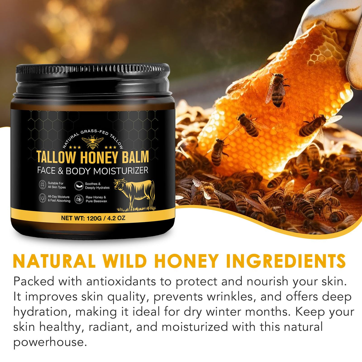 TKTALKER Beef Tallow Moisturizer with natural ingredients