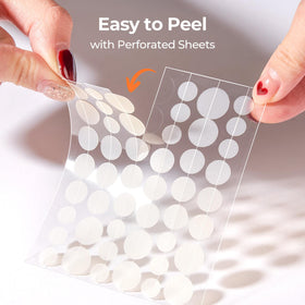 TKTK Hydrocolloid Pimple Patches in use on a cheek