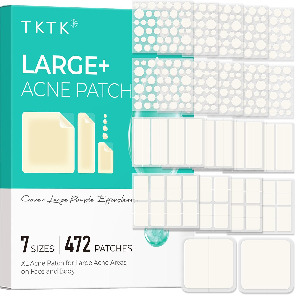 TKTK Large Pimple Patches front view with assorted sizes