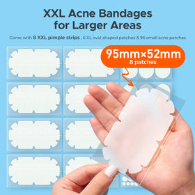 TKTK XXL Pimple Patches showing different sizes