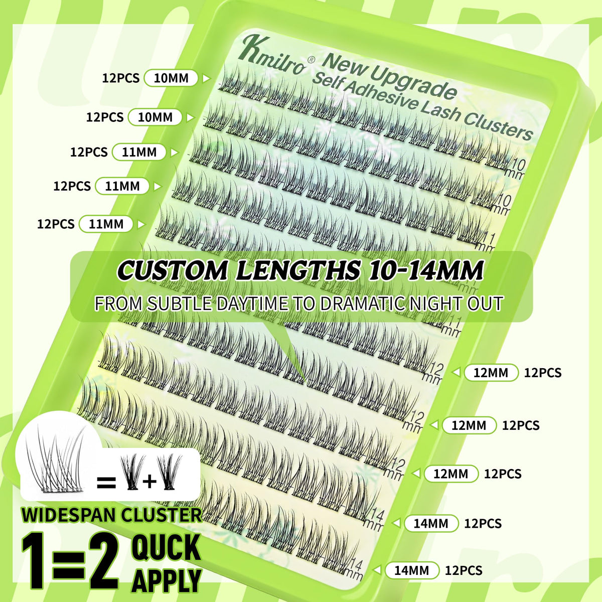 TMIELYBS self adhesive eyelashes side view