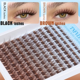 TNFVLONEINS Brown Lash Clusters Kit packaging