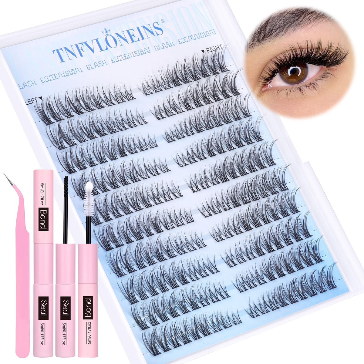 TNFVLONEINS Wispy Lash Extension Kit 180Pcs front view