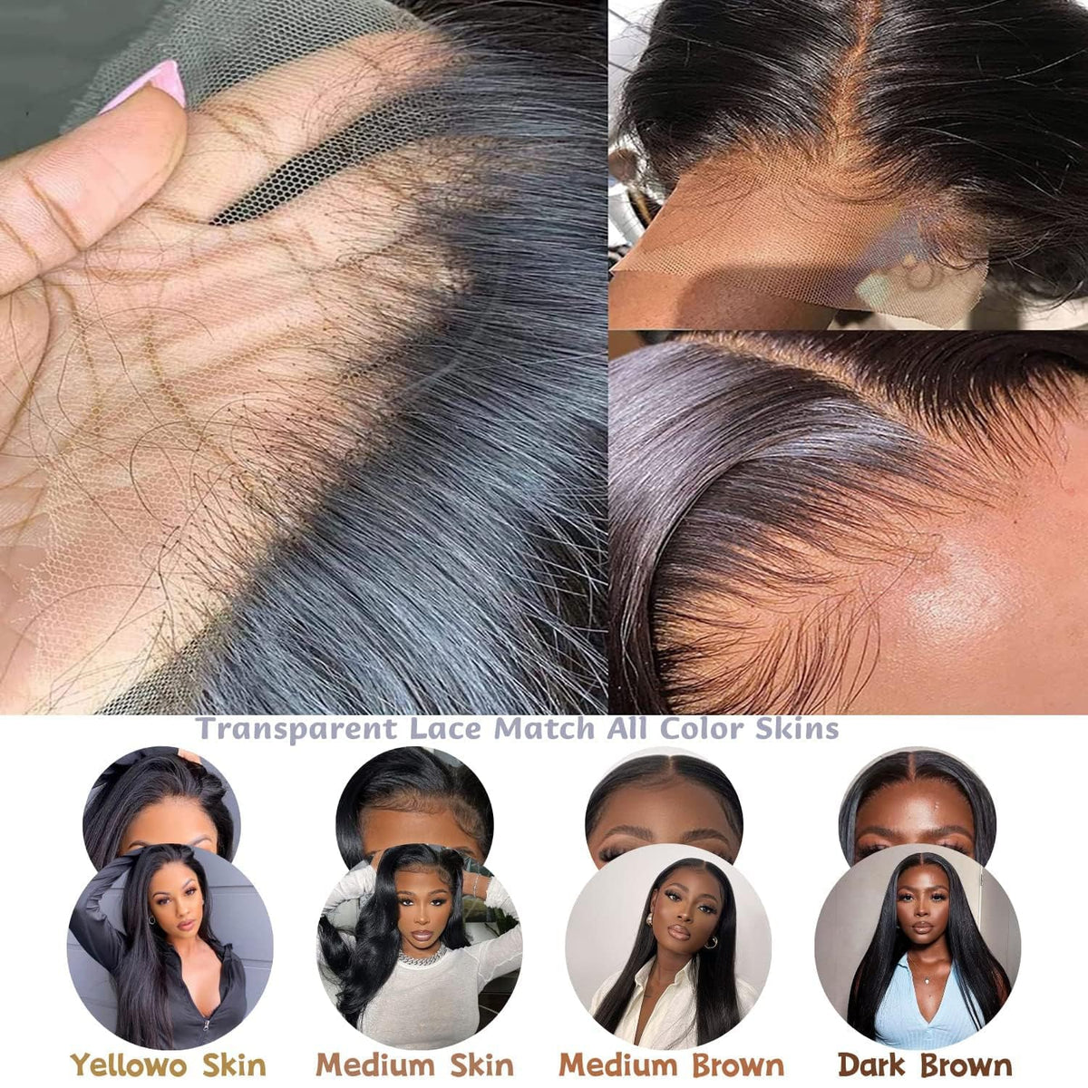 tobasew 13x6 HD Lace Front Wig close-up of hair texture