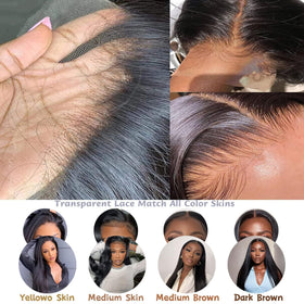 tobasew 13x6 Straight Lace Front Wig 30inch close-up of lace