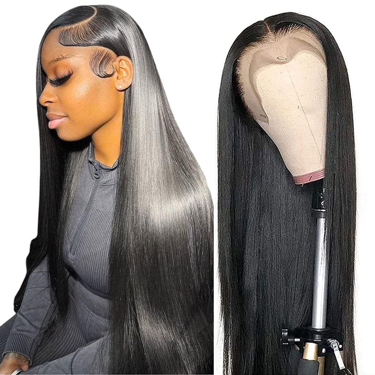 tobasew 13x6 Straight Lace Front Wig 30inch front view