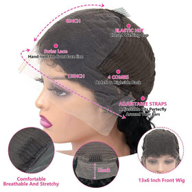 tobasew 13x6 Straight Lace Front Wig 30inch styled in a ponytail