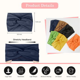 Tobeffect 7-inch turban headband showing retro front knot design