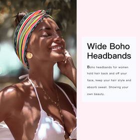 Tobeffect Boho Wide Headband in various floral designs