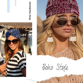 Tobeffect Boho Wide Headband with knot detail