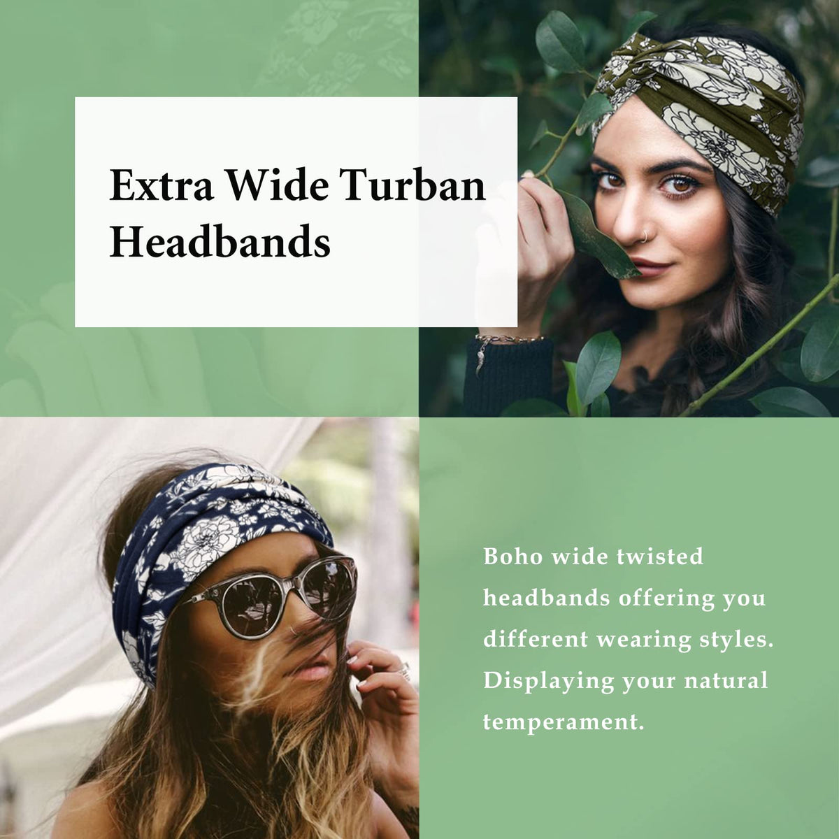 Tobeffect floral headbands in a pack of six