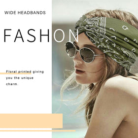 Tobeffect headband in various bohemian patterns displayed
