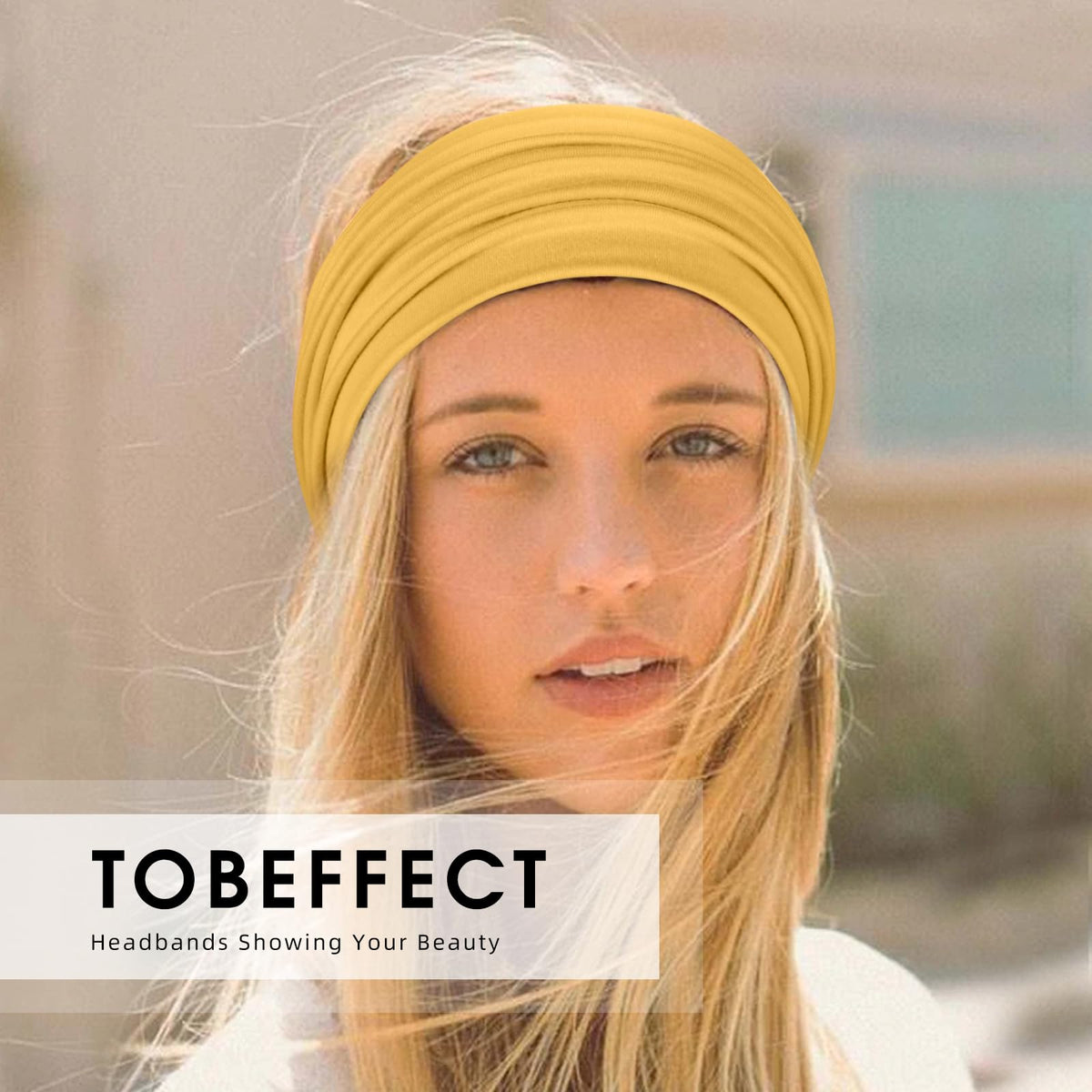 Tobeffect headband showcasing its soft polyester fabric