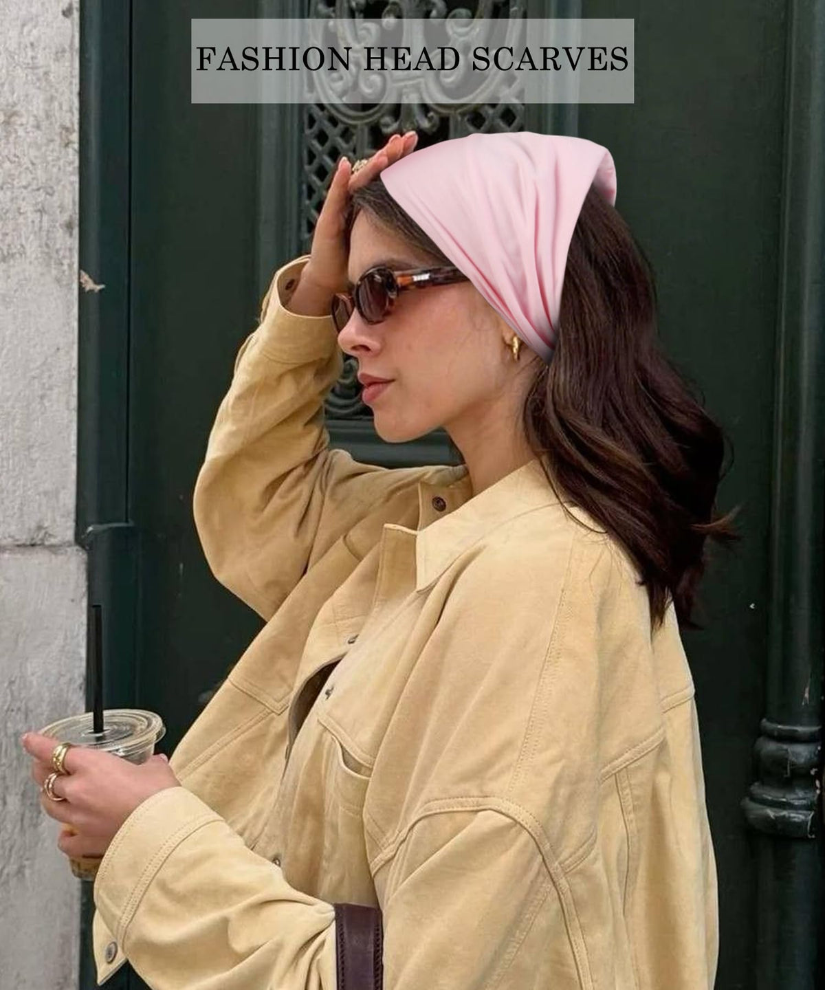 Tobeffect headband worn by a model outdoors