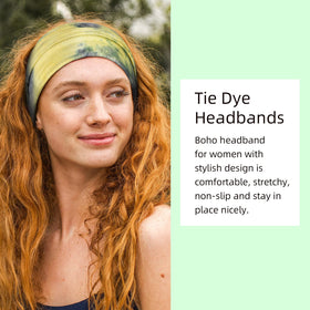 Tobeffect Tie Dye Headband in use during yoga