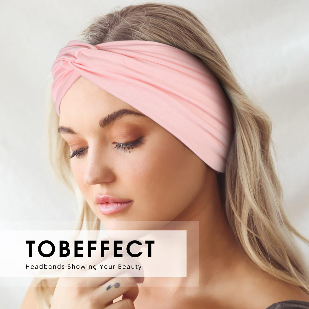 Tobeffect Wide Headband displayed with casual outfit