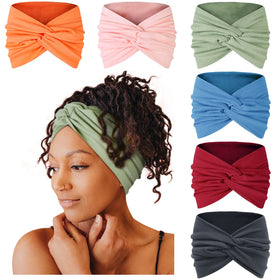Tobeffect Wide Headbands 6 pack assorted colours front view