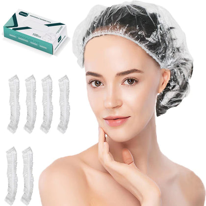 Tobvory Disposable Shower Caps 100PCS box front view