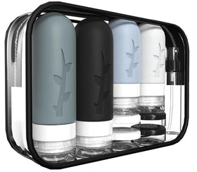 Tocelffe 18-pack travel bottles set with toiletry bag