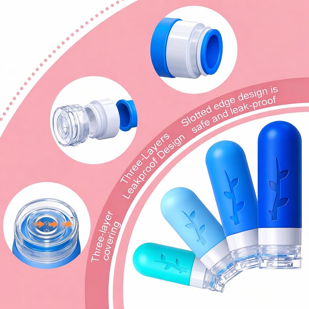 Tocelffe silicone bottles 3 oz and 2 oz front view